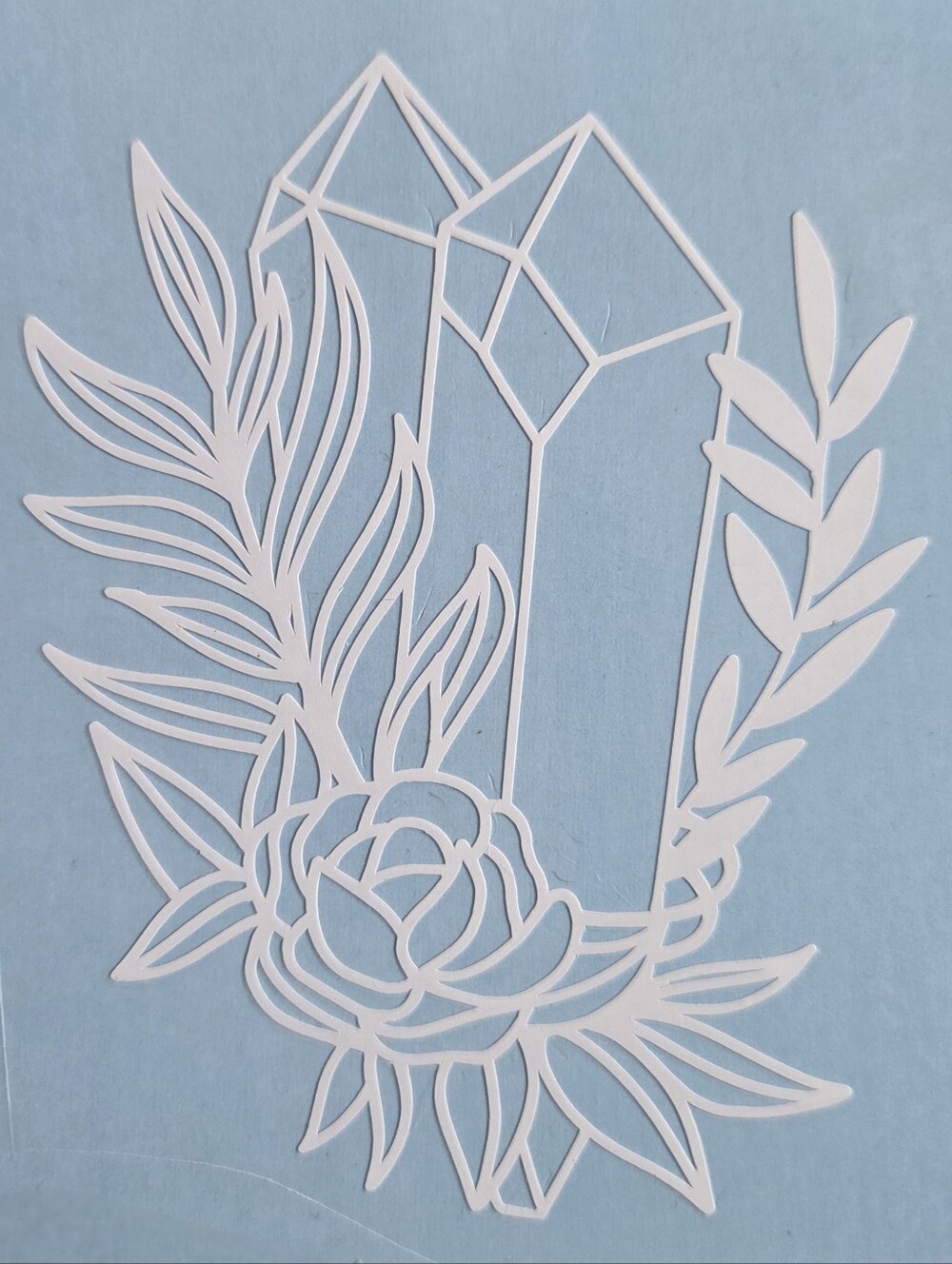 Floral Crystals Vinyl Decal